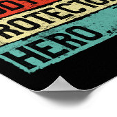 Husband Dad Protector Hero Veteran Fathers Day Poster (Hoek)
