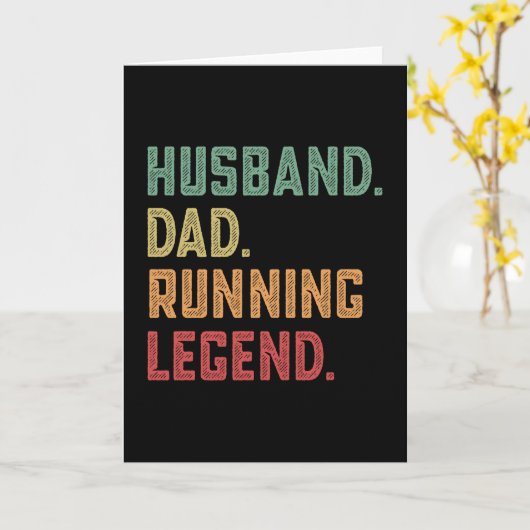 Husband Dad Runner Kaart (Gele Bloem)