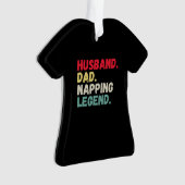 Husband dad schilderende legende grappige retro ke ornament (voorkant)