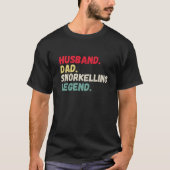 Husband dad snorkeling legende retro  T-Shir T-shirt (Voorkant)