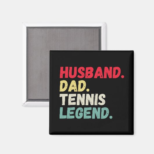 Husband dad tennis legende  retro grappig magneet (Voorkant / Achterkant)