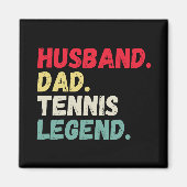 Husband dad tennis legende  retro grappig magneet (Voorkant)