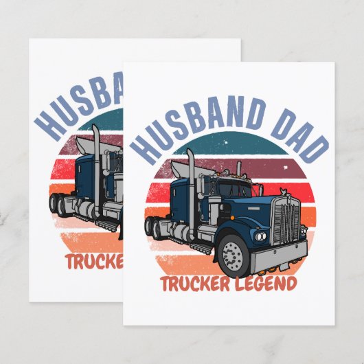 Husband Dad Trucker Legend (Voorkant / Achterkant)
