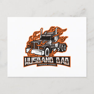 Husband Dad Trucker Legend Briefkaart