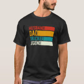 Husband Dad Trucker Legend For Dad Trucker Dad Dri T-shirt (Voorkant)