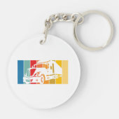 Husband Dad Trucker Legend Funny Truck Driver Truc Sleutelhanger (Achterkant)