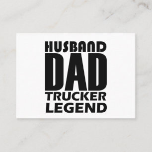 Husband Dad Trucker Legend Funny Truck Driver Visitekaartje