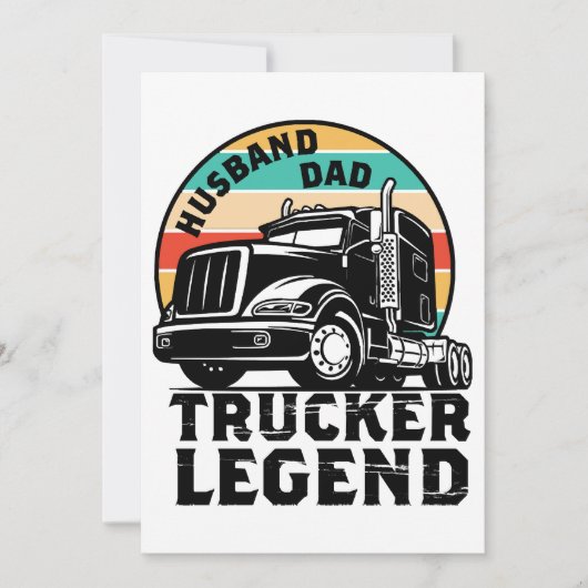 Husband Dad Trucker Legend Kaart (Voorkant)