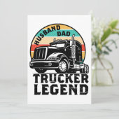 Husband Dad Trucker Legend Kaart (Staand voorkant)