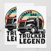 Husband Dad Trucker Legend Kaart (Voorkant / Achterkant)