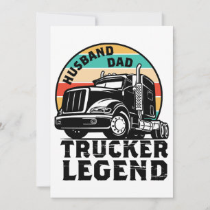 Husband Dad Trucker Legend Kaart