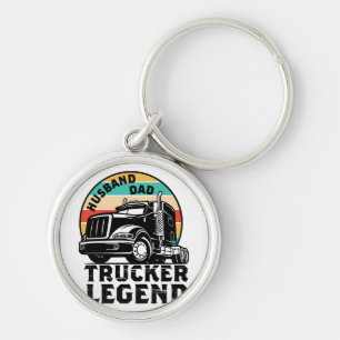 Husband Dad Trucker Legend Sleutelhanger