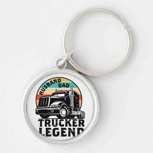 Husband Dad Trucker Legend Sleutelhanger (Voorkant)