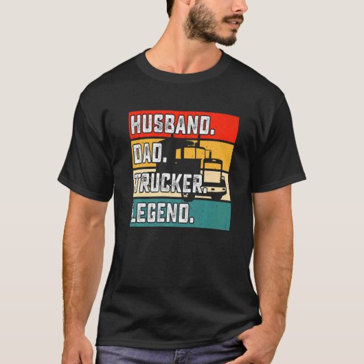 Husband Dad Trucker Legend T-shirt (Voorkant)