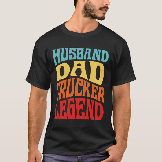 Husband Dad Trucker Legend , trucker gezegde minna T-shirt (Voorkant)