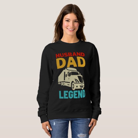 Husband Dad Trucker Legend Trui (Voorkant volledig)
