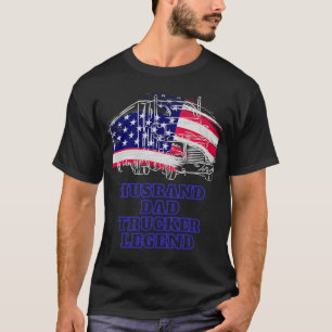 Husband Dad Trucker Legend Vaderdag 2023 1 T-shirt