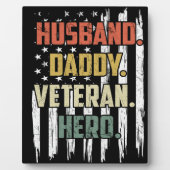 Husband Dad Veteran Hero Fotoplaat (Voorkant)