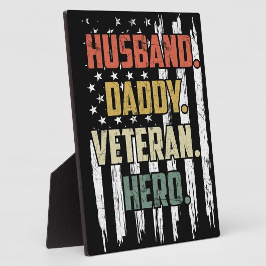 Husband Dad Veteran Hero Fotoplaat (Zijkant)