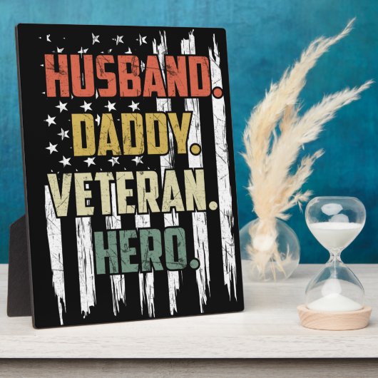 Husband Dad Veteran Hero Fotoplaat (Zijkant)