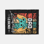 Husband Dad Video Game Legend Fleece Deken (Voorkant (Horizontaal))