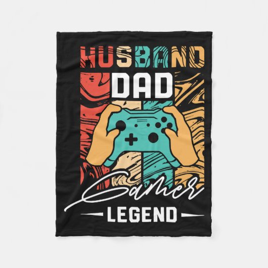 Husband Dad Video Game Legend Fleece Deken (Voorkant)
