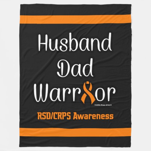 Husband Dad Warrior.. RSD/CRPS Fleece Blanket Deken (Voorkant)