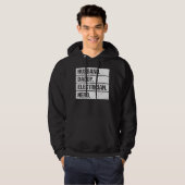 Husband Daddy Electrician Hero Lineman Electrical  Hoodie (Voorkant volledig)