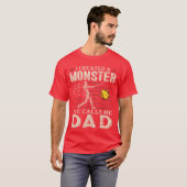 Husband Daddy Gamer Hero Funny Gaming Dad Fathers  T-shirt (Voorkant volledig)