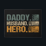 Husband Daddy Hero Deurmat<br><div class="desc">This funny papa sayings design for the expectant papa,  fathers,  dad who are expecting a baby (child)! Is the perfect gift idea or as a gift for all fathers-to-be.</div>