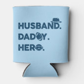 Husband. Daddy. Hero. Retro Graphic Blikjeskoeler (Voorkant)