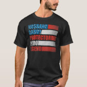 Husband Daddy Protector Hero Patriotic America 4th T-shirt (Voorkant)