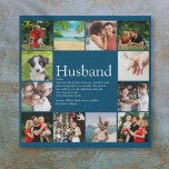 Husband Definition 12 Foto Modern Fun Blue Imitatie Canvas Print<br><div class="desc">Geef uw speciale man 12 favoriete foto's en persoonlijke tekst aan om creëer een unieke gave te geven voor verjaardagen, verjaardagen, bruiloften, Kerstmis of elke dag die u wilt shows hoeveel hij voor u betekent. Een perfecte manier om hem te shows hoe geweldig hij elke dag is. Ontworpen door: Thisnotme©...</div>