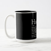 Husband Definition Fun Cool Black en White Tweekleurige Koffiemok (Links)