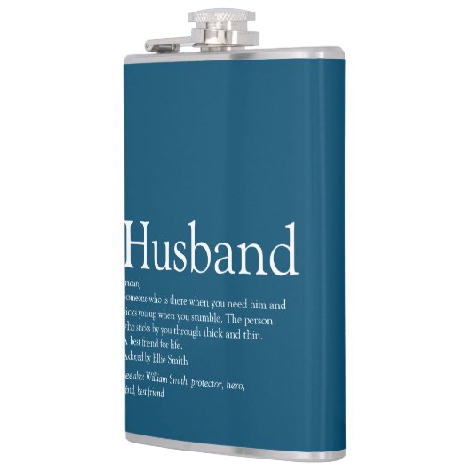 Husband Definition Gezegde Modern Cool Blue Heupfles (Links)