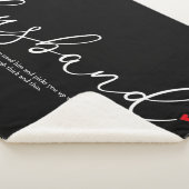 Husband Definition Love Heart Elegant Script Sherpa Deken (3/4)
