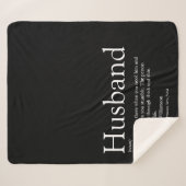 Husband Definition Modern Black en White Sherpa Deken (Voorkant (horizontaal))