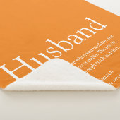 Husband Definition Modern Cool Fun Oranje Sherpa Deken (3/4)