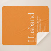 Husband Definition Modern Cool Fun Oranje Sherpa Deken (Voorkant (horizontaal))
