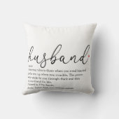 Husband Definition Script Modern Fun Wedding Kussen (Achterkant)