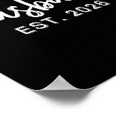 Husband Est 2026 Hubby Just Married Honeymoon Wedd Poster (Hoek)