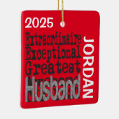 Husband Extraordinaire CUSTOM Keramisch Ornament (Rechts)