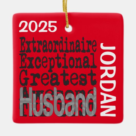 Husband Extraordinaire CUSTOM Keramisch Ornament (Voorkant)