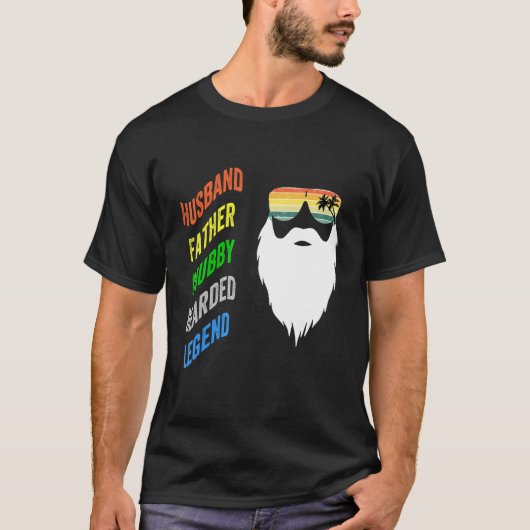 Husband Father Chubby Bearded Legend T-shirt (Voorkant)