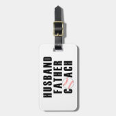 Husband Father Coach Baseball Dad Quote Bagagelabel (Voorkant verticaal)