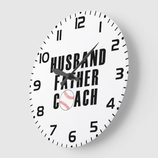 Husband Father Coach Baseball Dad Quote Grote Klok (Hoek)
