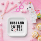 Husband Father Coach Baseball Dad Quote Papieren Bordje (Feest)