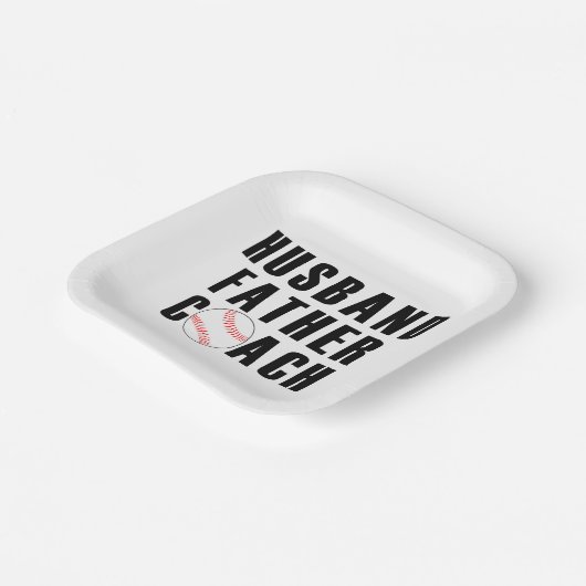 Husband Father Coach Baseball Dad Quote Papieren Bordje (Gebogen)