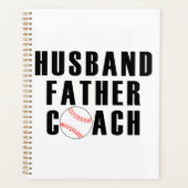 Husband Father Coach Baseball Dad Quote Planner (Voorkant)