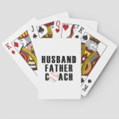 Husband Father Coach Baseball Dad Quote Pokerkaarten (Achterkant)
